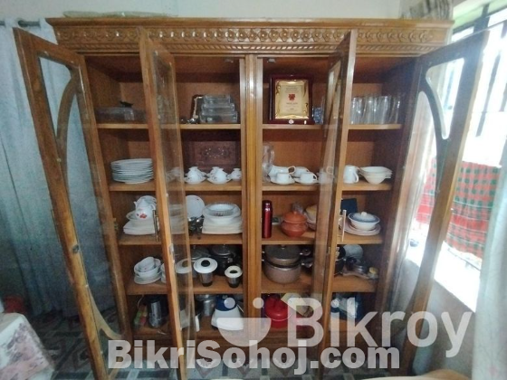 চিটাগাং কাঠের শোকেস বিক্রি ( ৬ ফিট* ৭ ফিট)